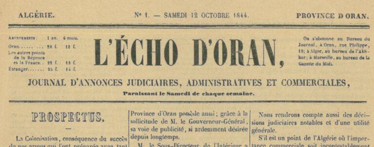 Echo d&rsquo;Oran : Le supplément littéraire de la fin de siècle